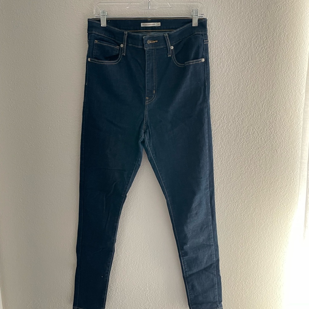 Levi Dark Wash Mile High Super Skinny Jeans